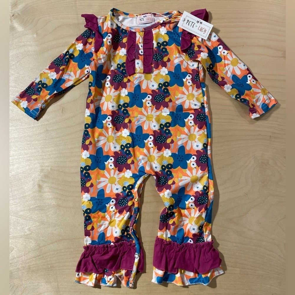Pete + Lucy Colorful Floral Baby Romper 12-18M (PE)